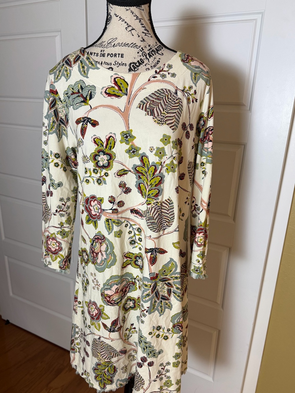 Spartina 449 Jane island fringe dress Guerard Estate Floral Cream
